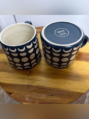 Danica Studio Ink Imprint Moon Phases Stoneware Mugs Set of 2-12 fl oz